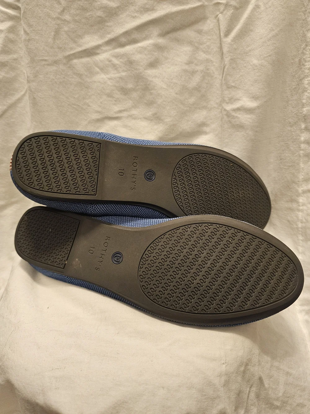 Rothy's Women's Blue Mini Striped Knit Ballet Flats